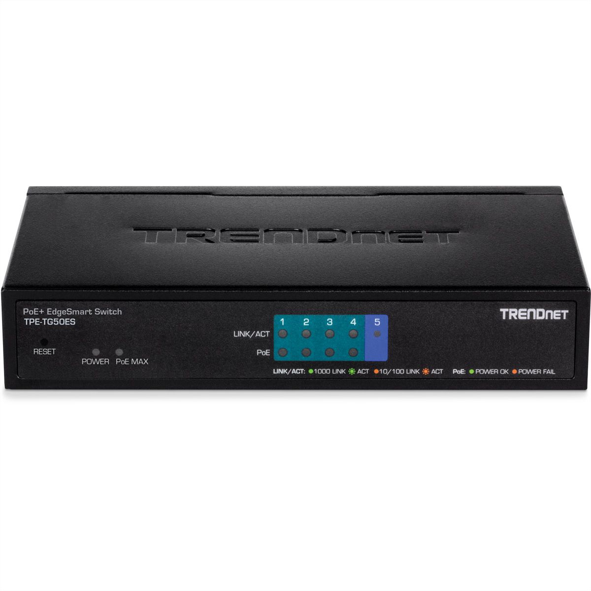 TRENDnet TPE-TG50ES PoE+ Switch (31W) 5-poorts Gigabit EdgeSmart