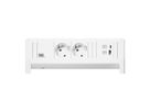 BACHMANN DESK 2xCEE7/3 1xUSB A/C 22W GST18 RAL9010
