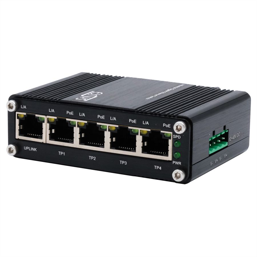 EXSYS EX-62020PoE 5-poorts industriële Ethernet Switch PoE