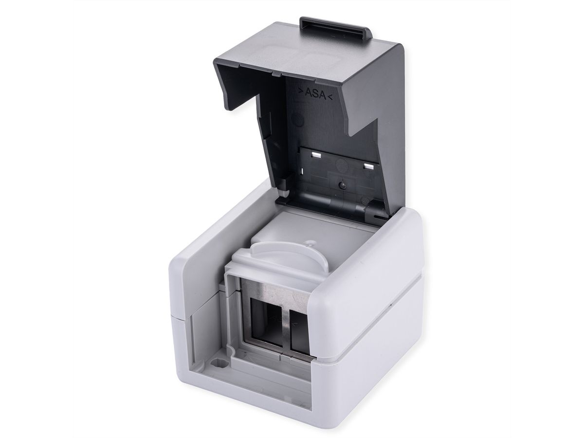 VALUE Outdoor wandbehuizing voor 2x keystones , grijs