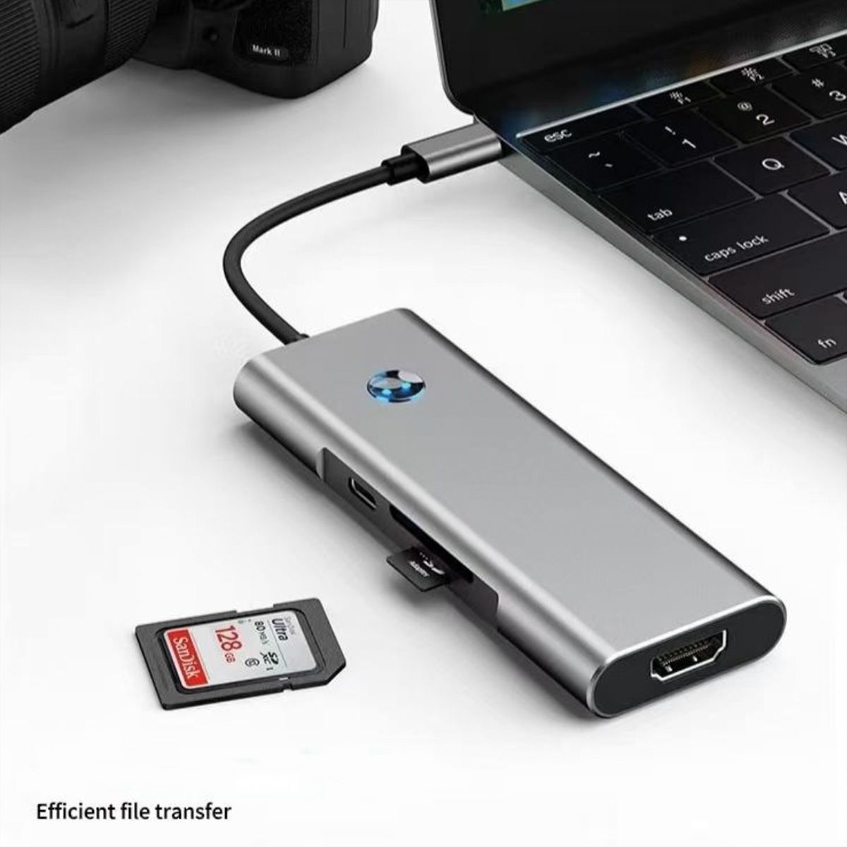 VALUE Dockingstation Type C, 1x HDMI 4K60, 3x USB 3.2 Gen1 Type A, 1x SD/Micro SD (TF), 1x Type C PD (Power Delivery)
