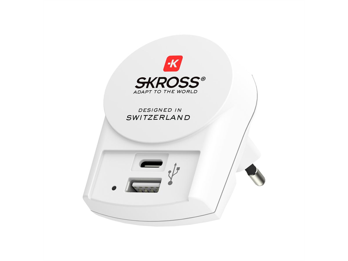 Skross PRO AC30PD White Retail World Reiseadapter, Weltweit
