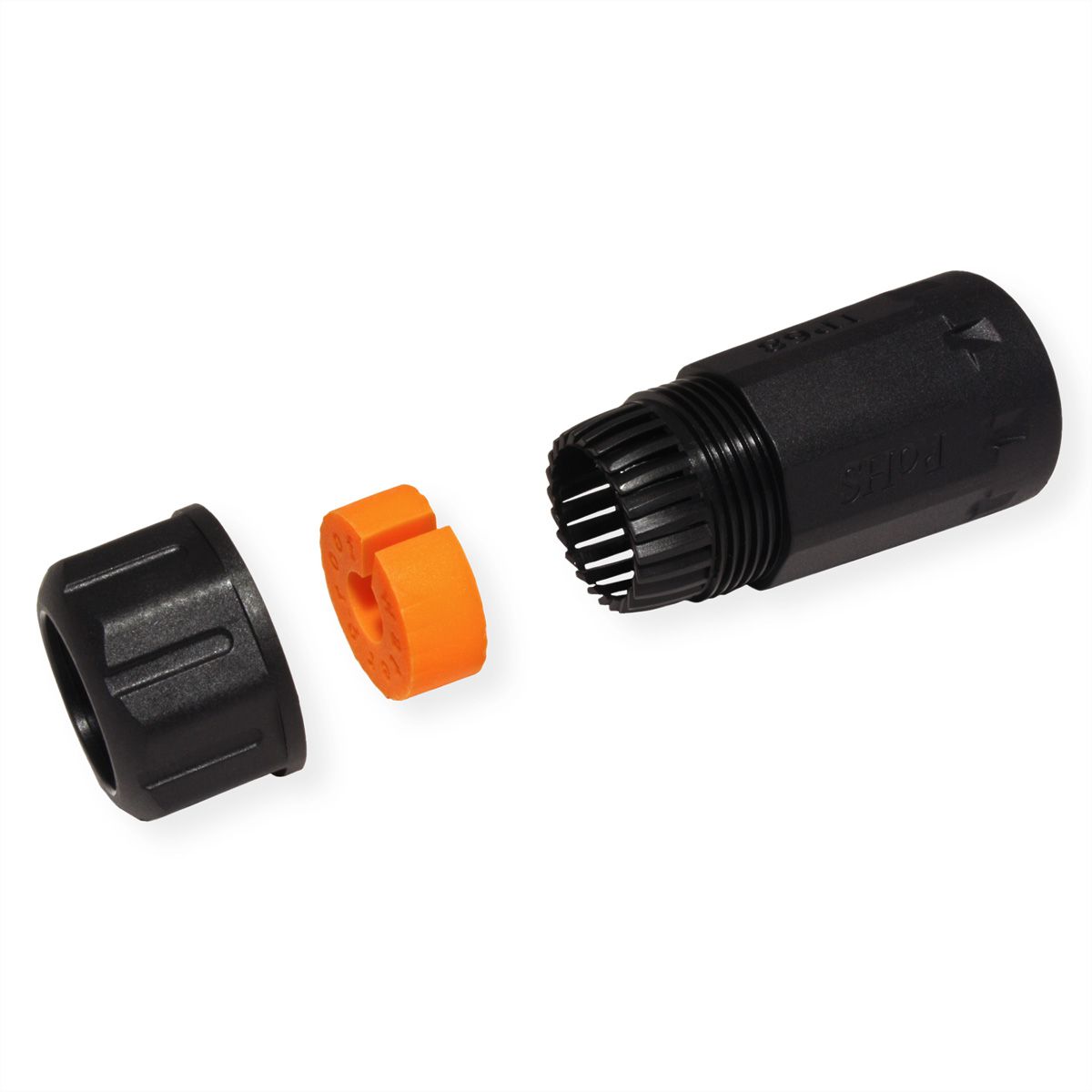 VALUE RJ-45 koppelstuk, afgeschermd, Cat.6A (Class EA), Outdoor/Industrial, zwart