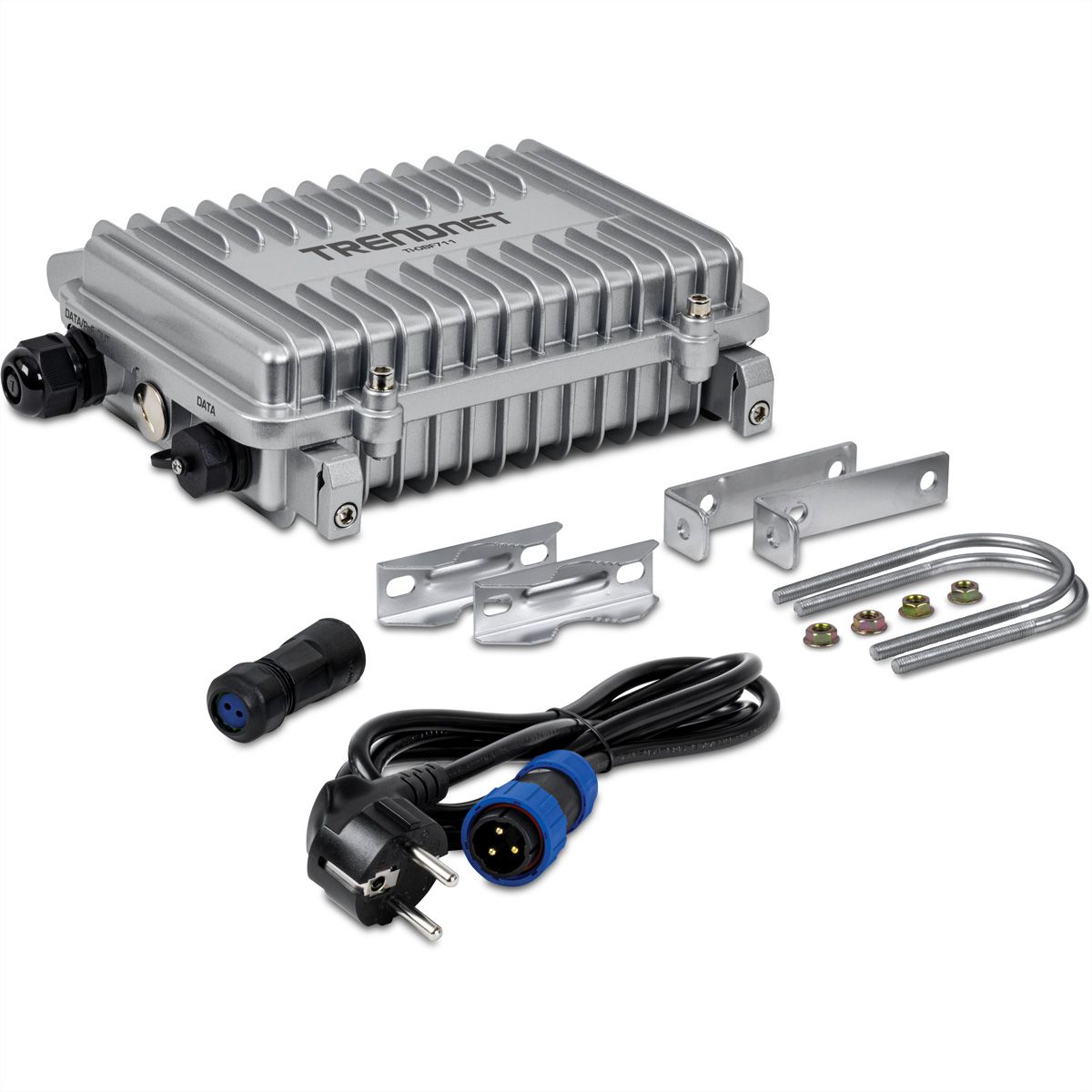 TRENDnet TI-OBF711 Industrial Outdoor 10G SFP+ to 10G PoE++ Media Converter (95W)