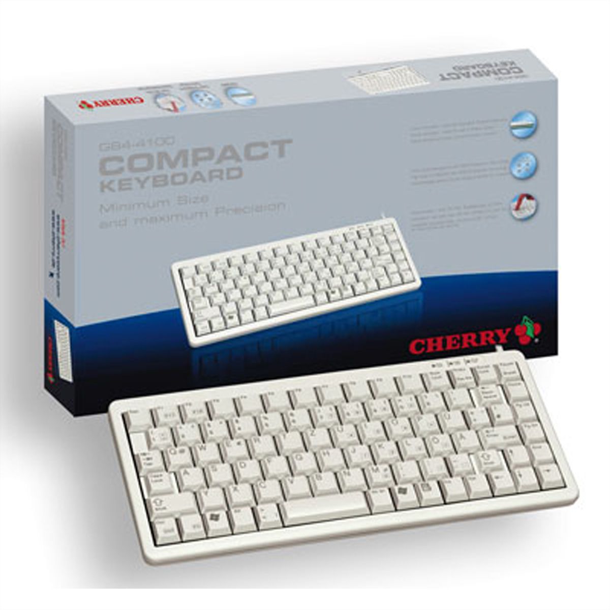 Cherry compact toetsenbord G84-4100 beige USB+PS/2 , G84-4100LCMDE-0