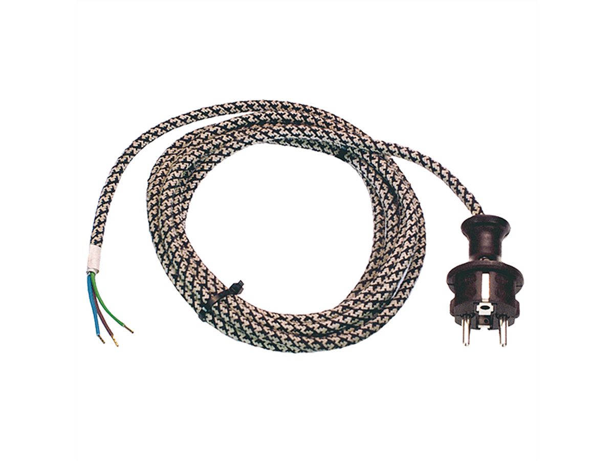 BACHMANN supply cable for iron 3m, H03RT-H 3G1.0mm² grey/white