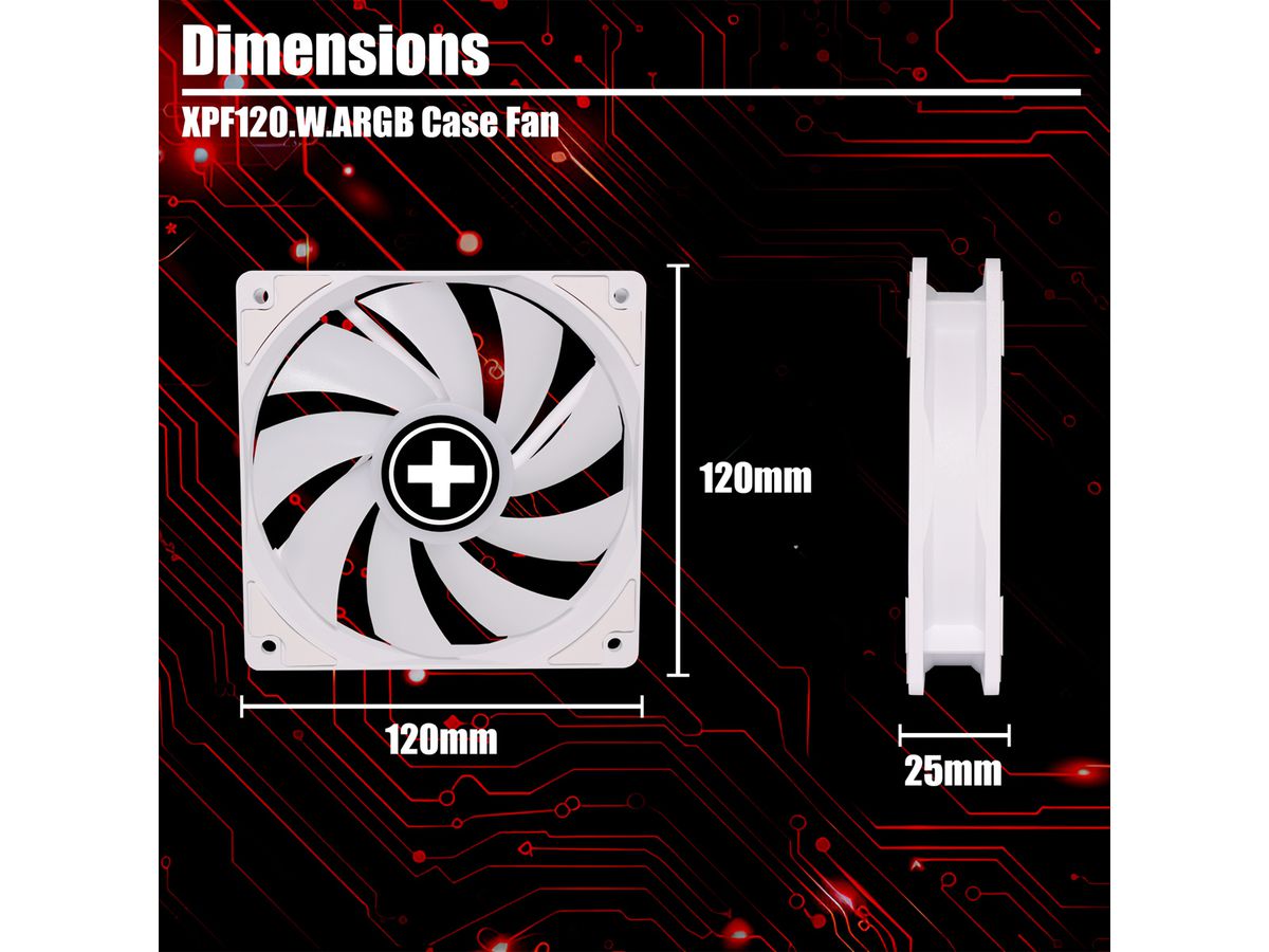 Xilence XPF120.W.ARGB 120mm PWM Case Fan, ARGB LED