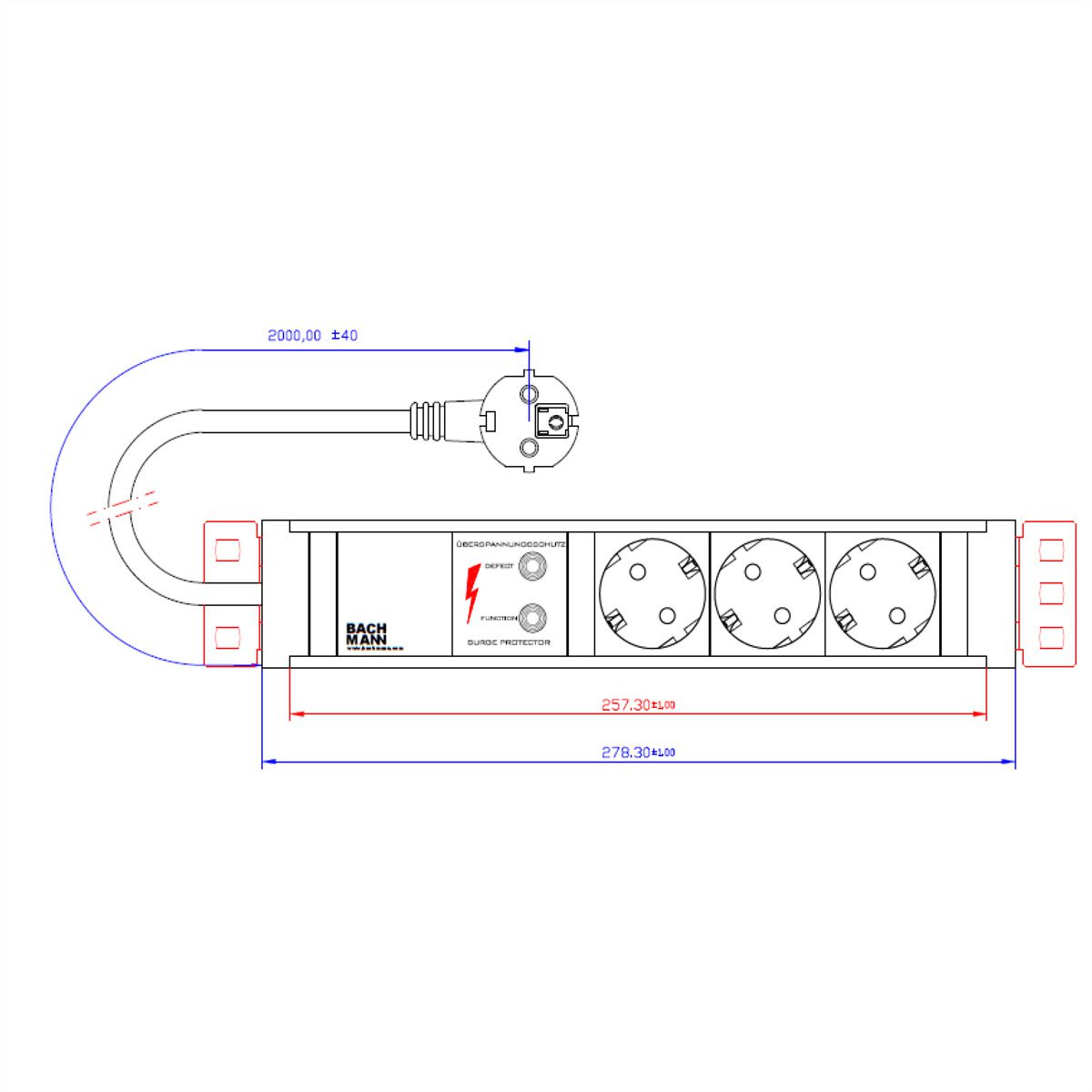 BACHMANN CONNECT LINE 3xprotective contact, ÜSS