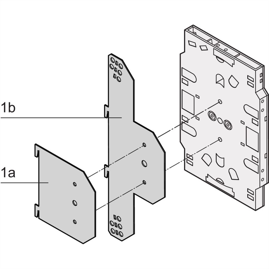 SCHROFF Insertion Plate for Splicing Cassettes, Without Cable Ducting