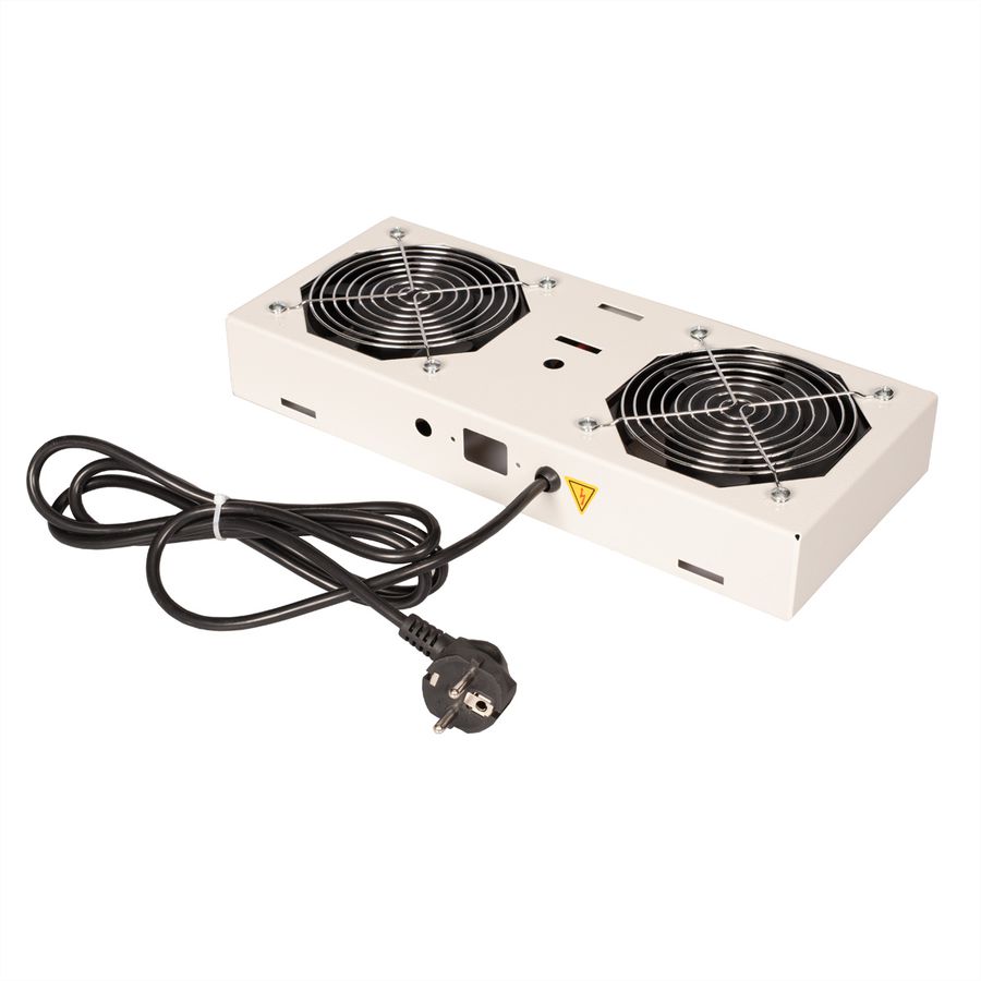 ROLINE ventilatorunit met 2 ventilatoren , voor 19 inch wandbehuizing grijs