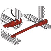 SCHROFF Guide Rail Accessory Type, For DIN Connector Mounting, Plastic, 220 mm, 2 mm Groove Width, Red, 10 Pieces