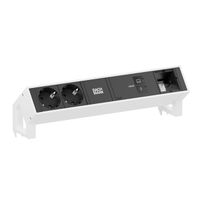 BACHMANN DESK2 2xCEE7/3 1xUSB C/C 100W, 1xCM L=0.2m RAL9010