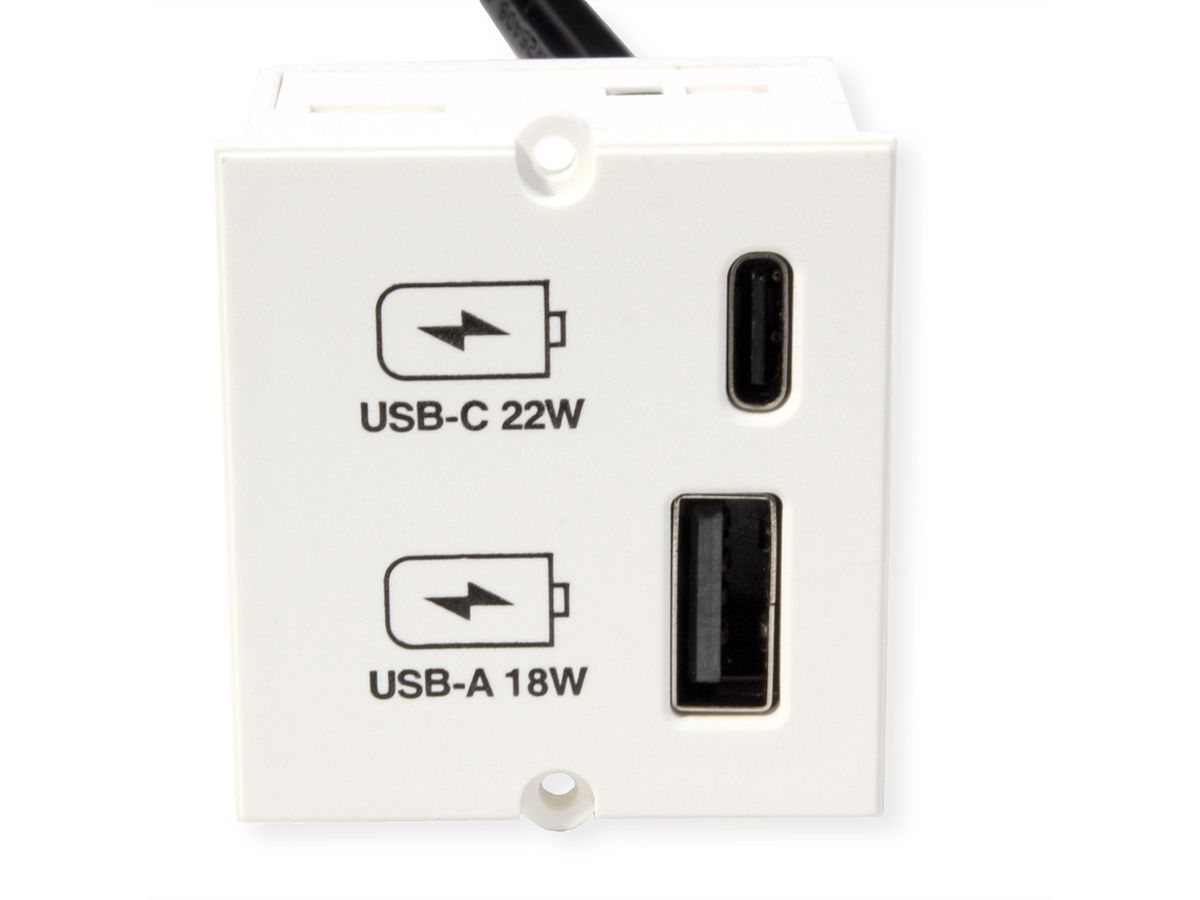 BACHMANN USB A/C 22Watt Charger CM white, white