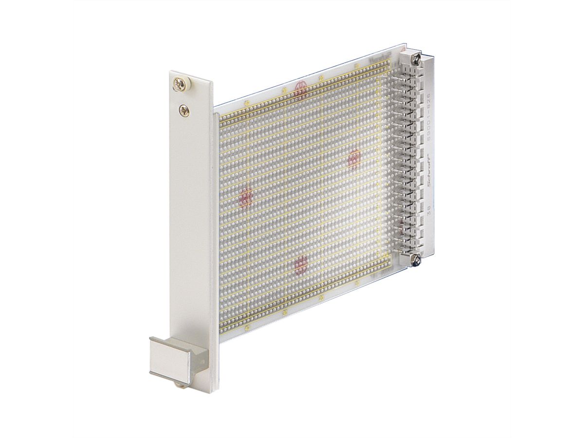 SCHROFF Insteekset met trapeziumvormige handgreep, afgeschermd, grijs, 3 HE, 4 HE