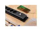 BACHMANN CONNECTUS 6xCEE7/3, 1xSchalter 1xUSB A/C 22W 2,0m CEE7/7 Schwarz