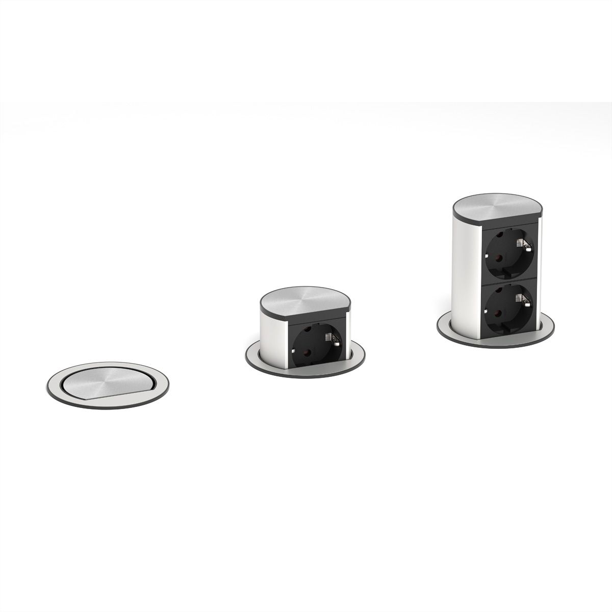 BACHMANN ELEVATOR 2x earthing contact, silver
