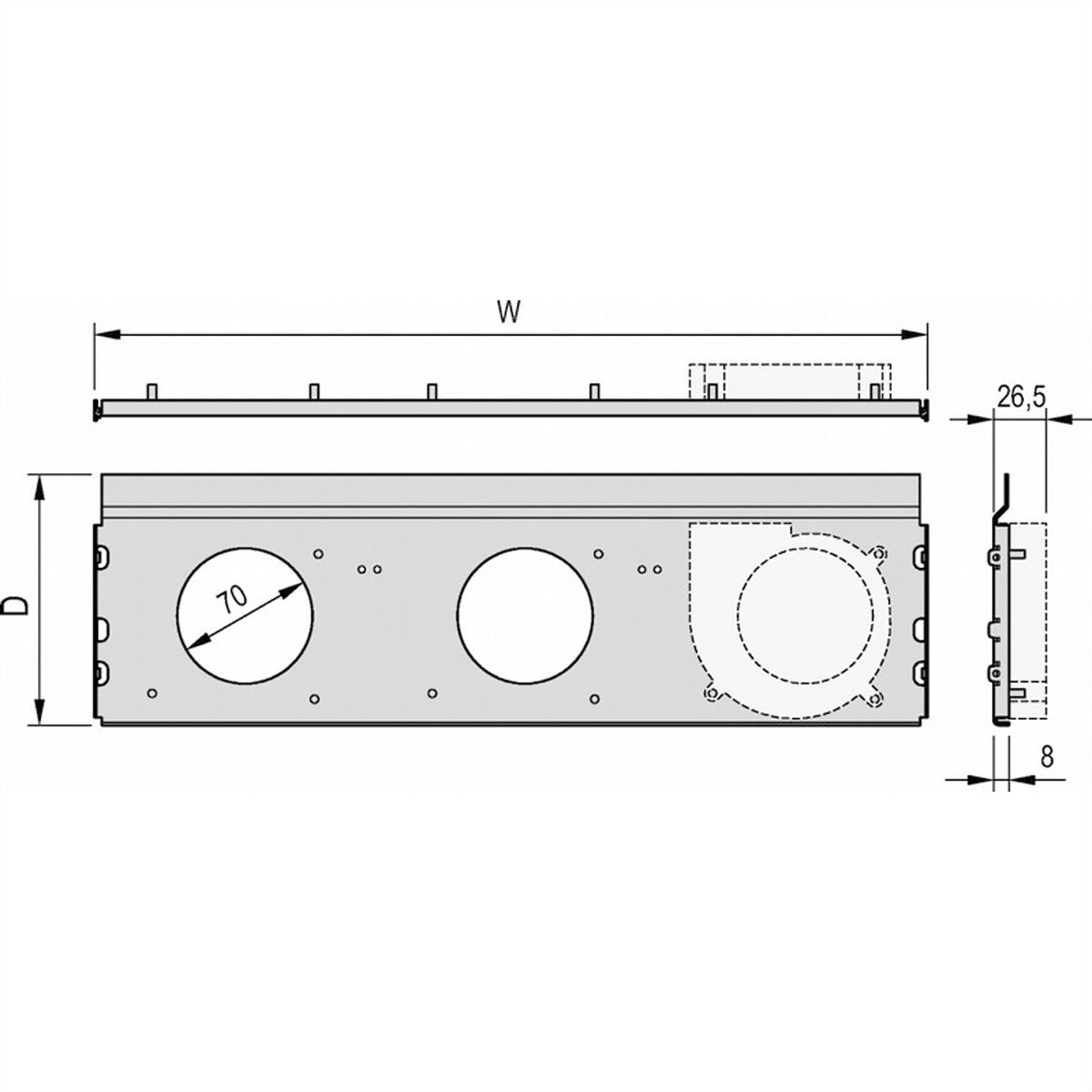 SCHROFF RatiopacPRO AIR Radial Fan Unit, 1 Fan, 28 HP, 160 mm