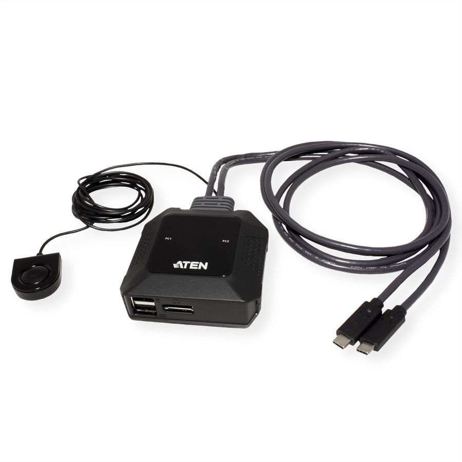 ATEN US3312 2-Poorts USB-C 4K DisplayPort KVM Switch