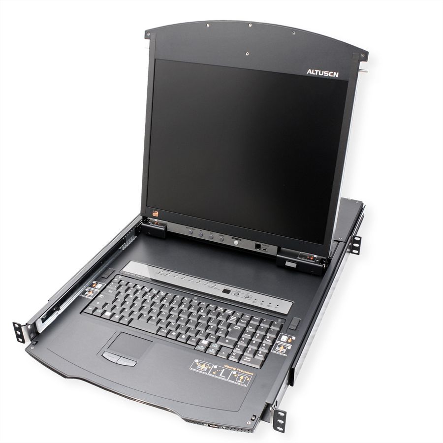 ATEN KL1508AiN KVM Over IP-switch, 8-poorts, 48 cm LCD, VGA, PS/2-USB, DE-Layout