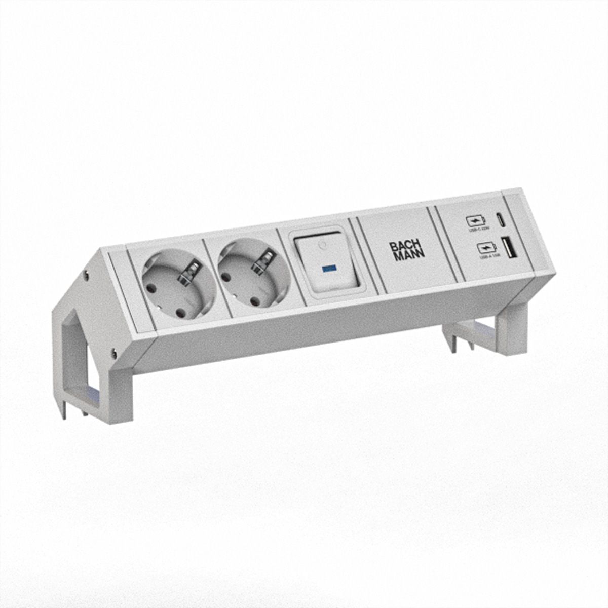 BACHMANN DESK2 wit 2xCEE7/3 1xUSB A/C 22W 0,2m GST18