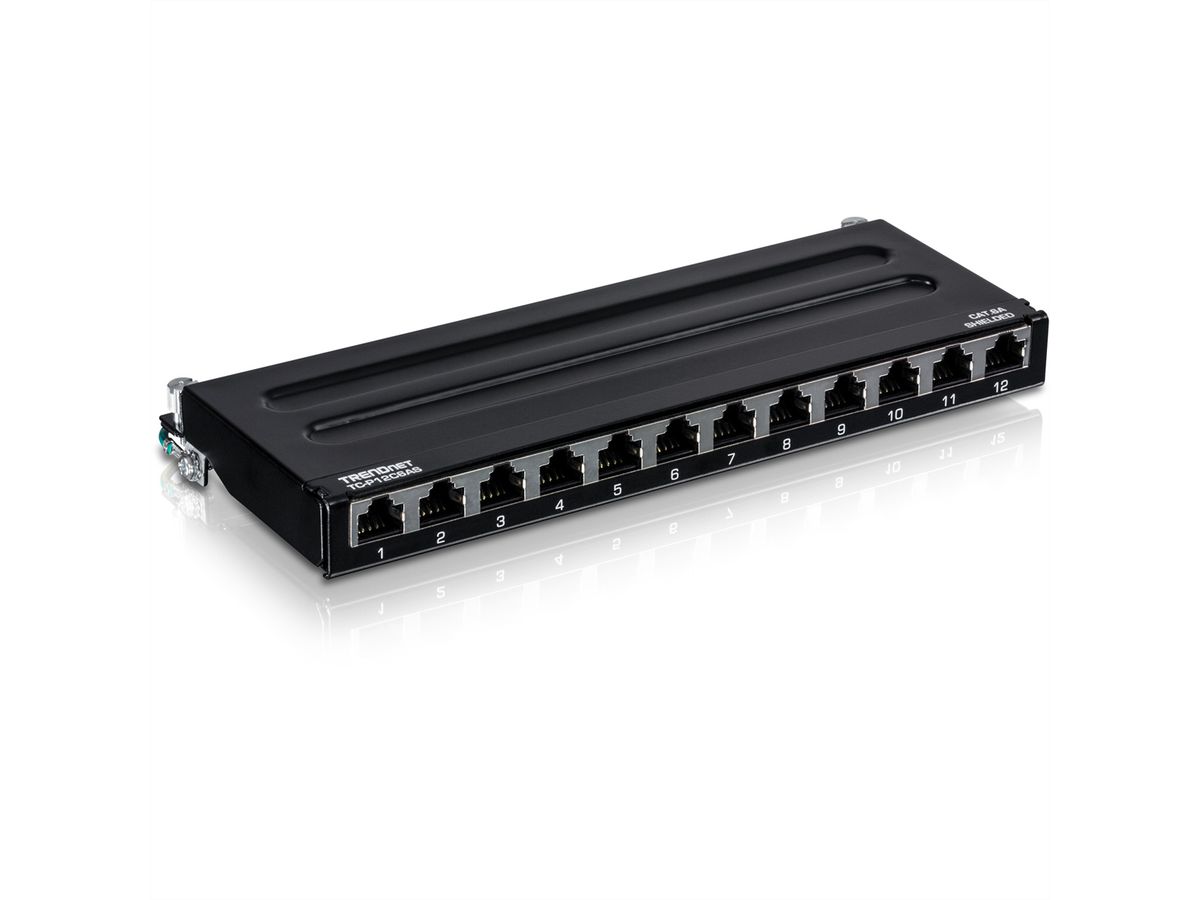 TRENDnet TC-P12C6AS Patchpaneel, 12-poorts Cat.6a afgeschermd voor wandmontage