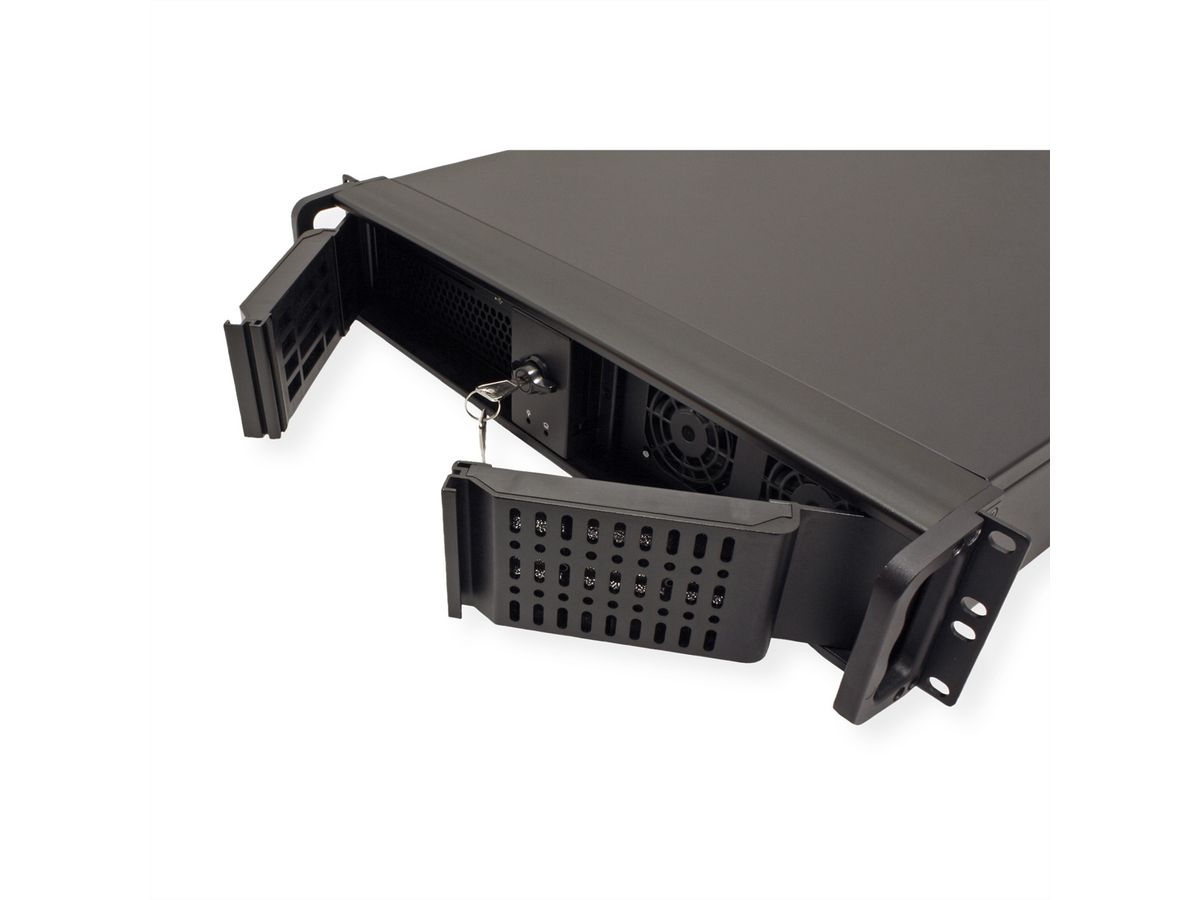 VALUE 19" Industrial Rack-Mount Server Chassis, 2UH, short, black