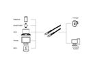 EXSYS EX-K1598-1.0 USB4 cable, USB-C - USB-C, 40 Gbit/s, 5A, 240W, black, 1 m
