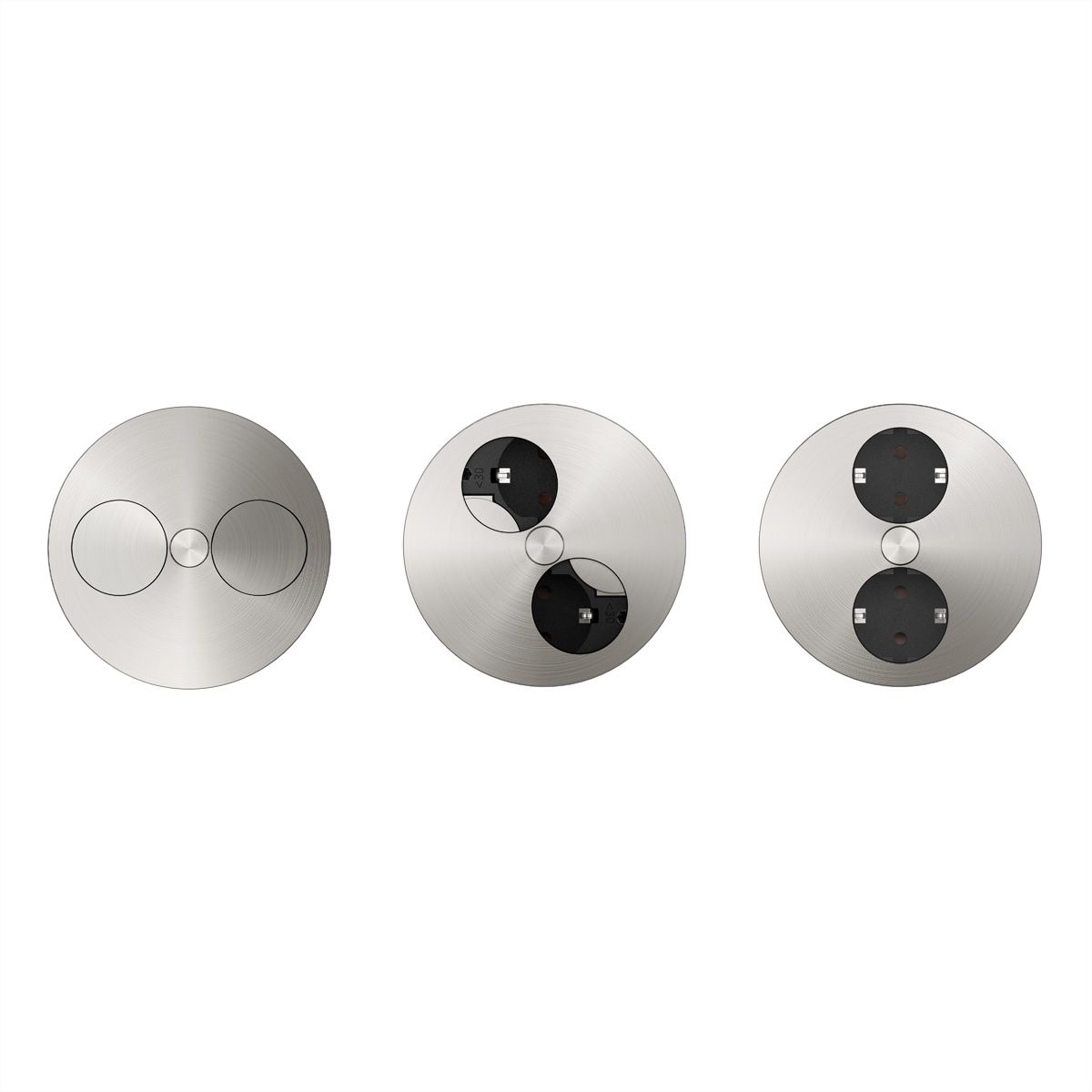 BACHMANN TWIST 2S 2x earthing contact, earthing contact mounting plug, silver, 2 m