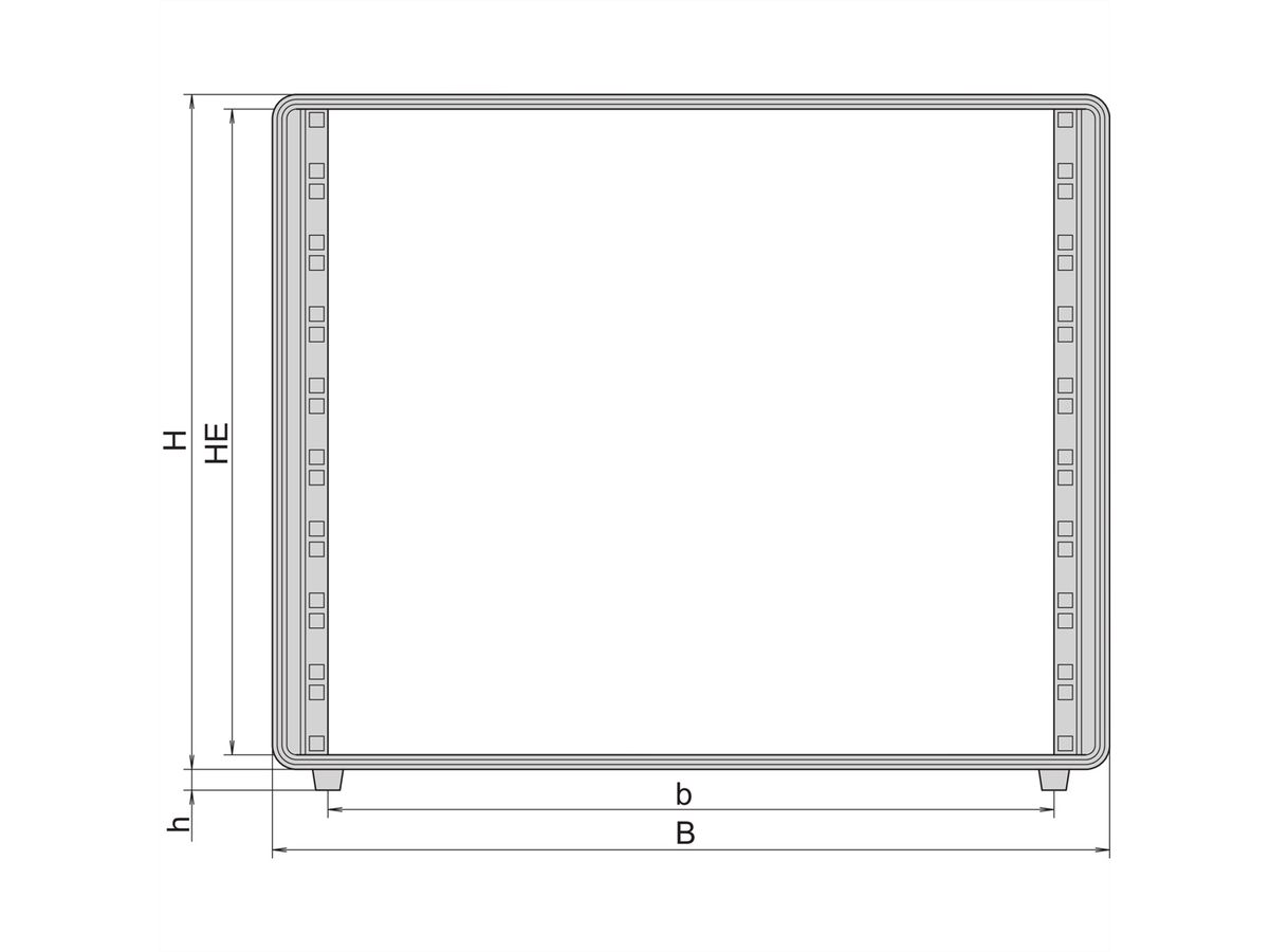 SCHROFF Comptec 19" Desktop behuizing, niet afgeschermd, Alu deksel, 12 HE, 84 HE, 400 mm