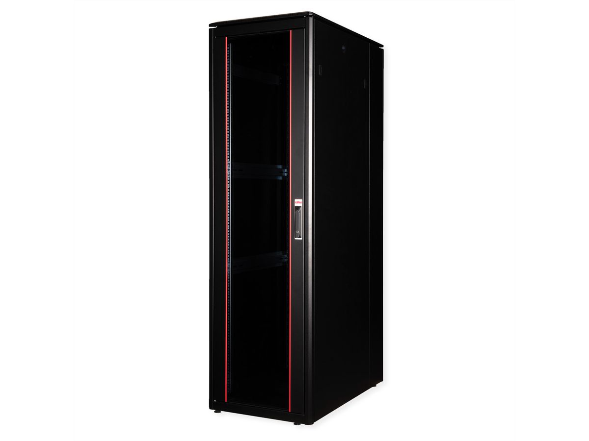 ROLINE 19-inch Network Cabinet Pro 42 U, 600x1000 WxD glass door black