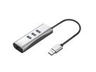 VALUE USB 3.2 Gen 1 to Gigabit Ethernet Converter + 3-way USB Hub