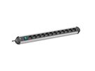 BACHMANN socket strip ALU 12-way, 45°, with switch, 1,75m