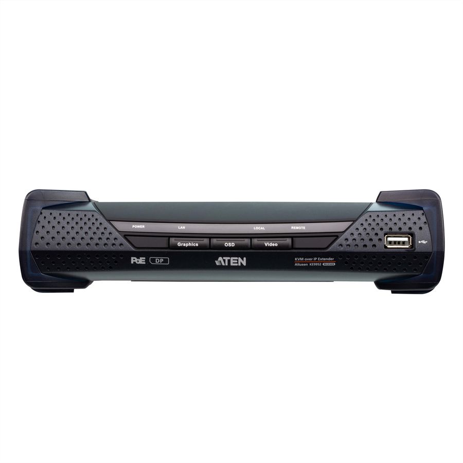 ATEN KE9952R 4K DP KVM over IP-extender met PoE ontvanger