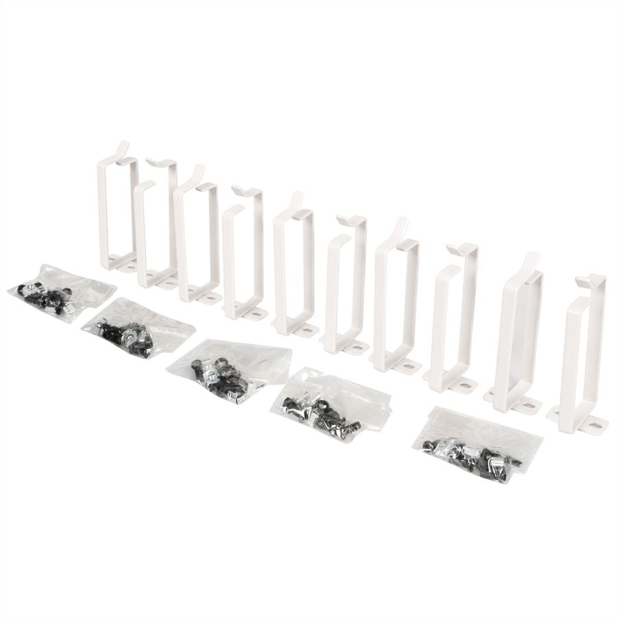 ROLINE Cable management bracket, 44x100mm grey 10 pieces