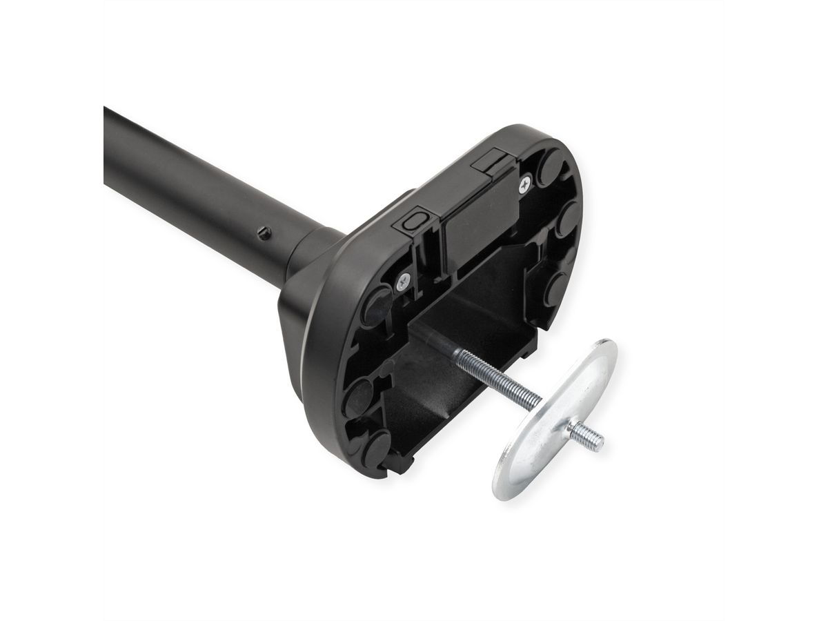 ROLINE LCD-arm voor zware belasting, draagstang, 4 scharnieren, tafelmontage, tot 22/27 kg, zwart