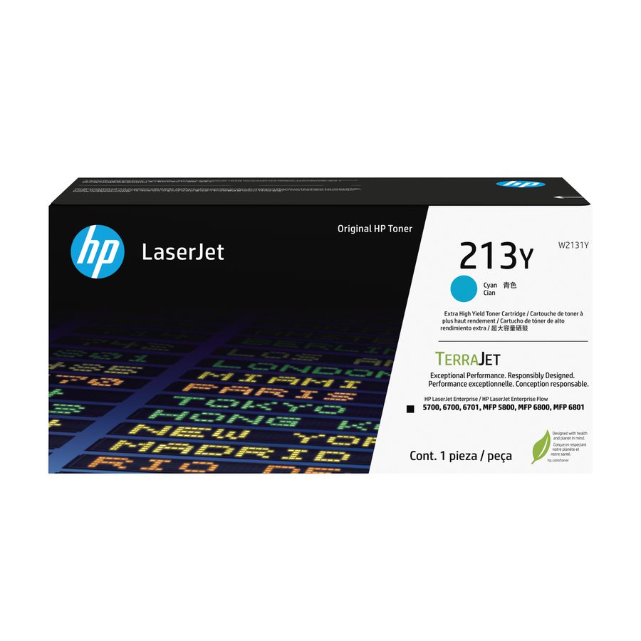 HP 213Y originele extra high-capacity LaserJet-tonercartridge, cyaan