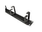 ROLINE 19" frontpaneel, 4 ogen type G, kabeldoorvoer (borstel), zwart