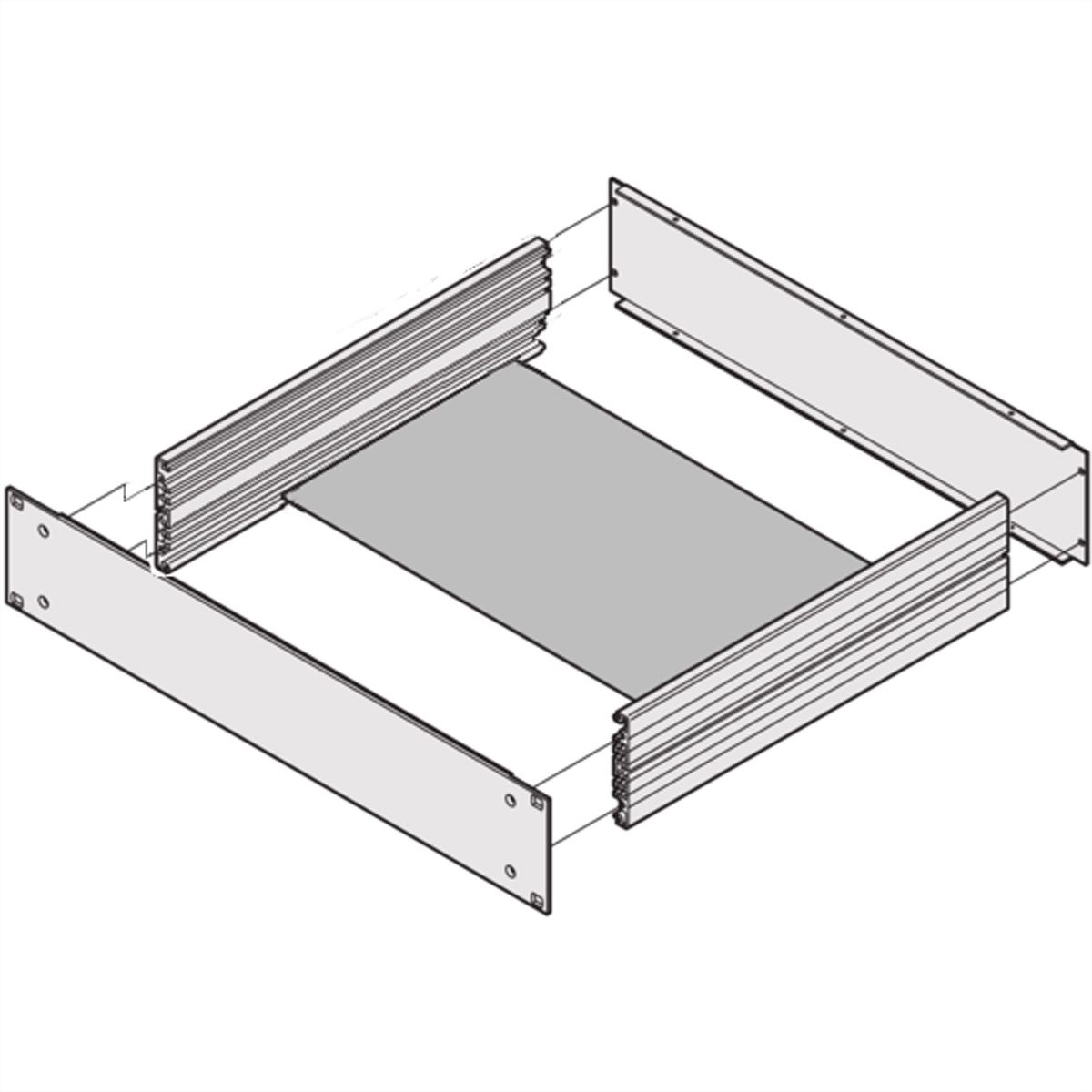 SCHROFF MultipacPRO Mounting Plate, Depth 150 mm