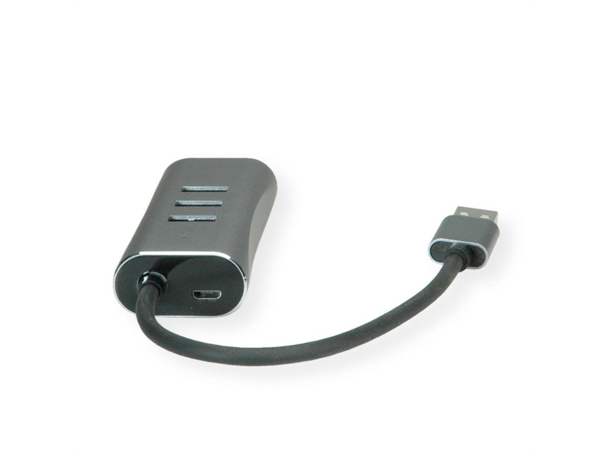 VALUE USB 3.2 Gen 1 naar Gigabit Ethernet Converter + 3 poorts USB hub