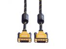 ROLINE GOLD Monitorkabel DVI, M-M, (24+1) dual link, Retail Blister, 1 m