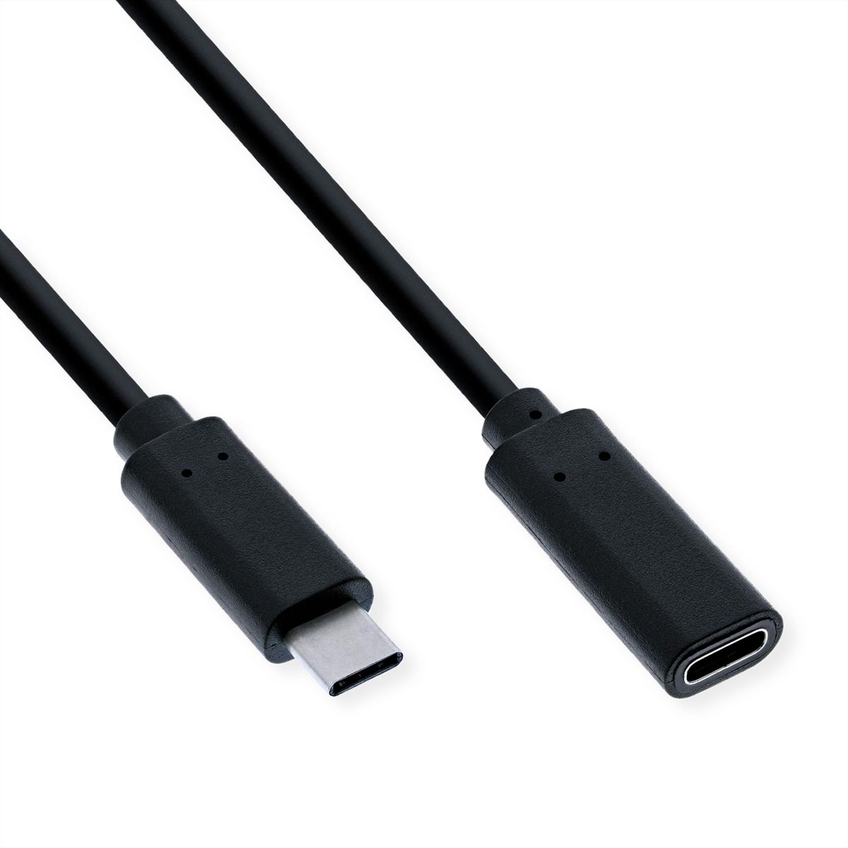 VALUE Type C Video Extension Cable, USB-C (DP Alt Mode), C-C, M/F, black, 1.5 m