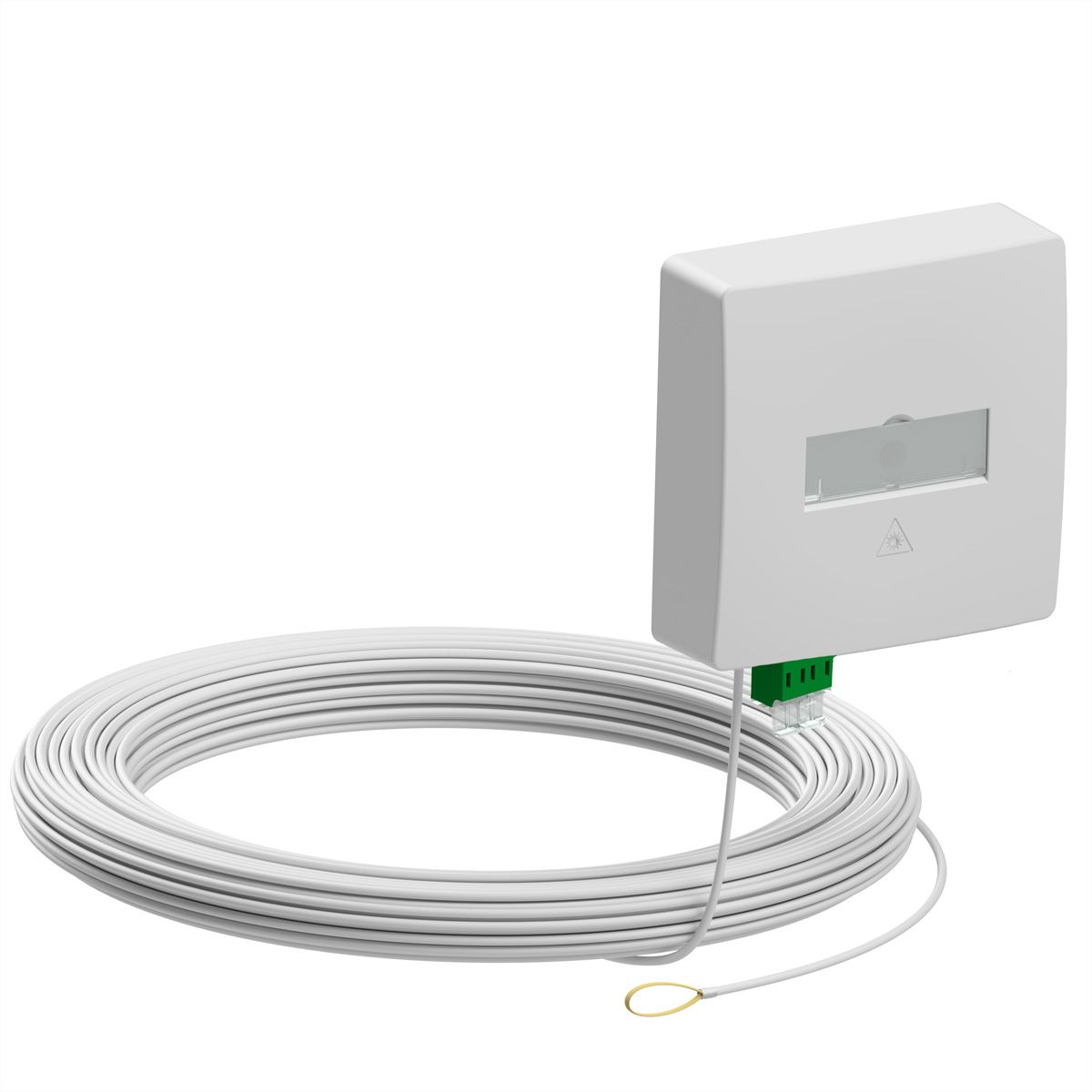 d.center® Gf-TA 42, pre-assembled, 1x LCD/APC connector, 1x LC/APC duplex cable, 30 m