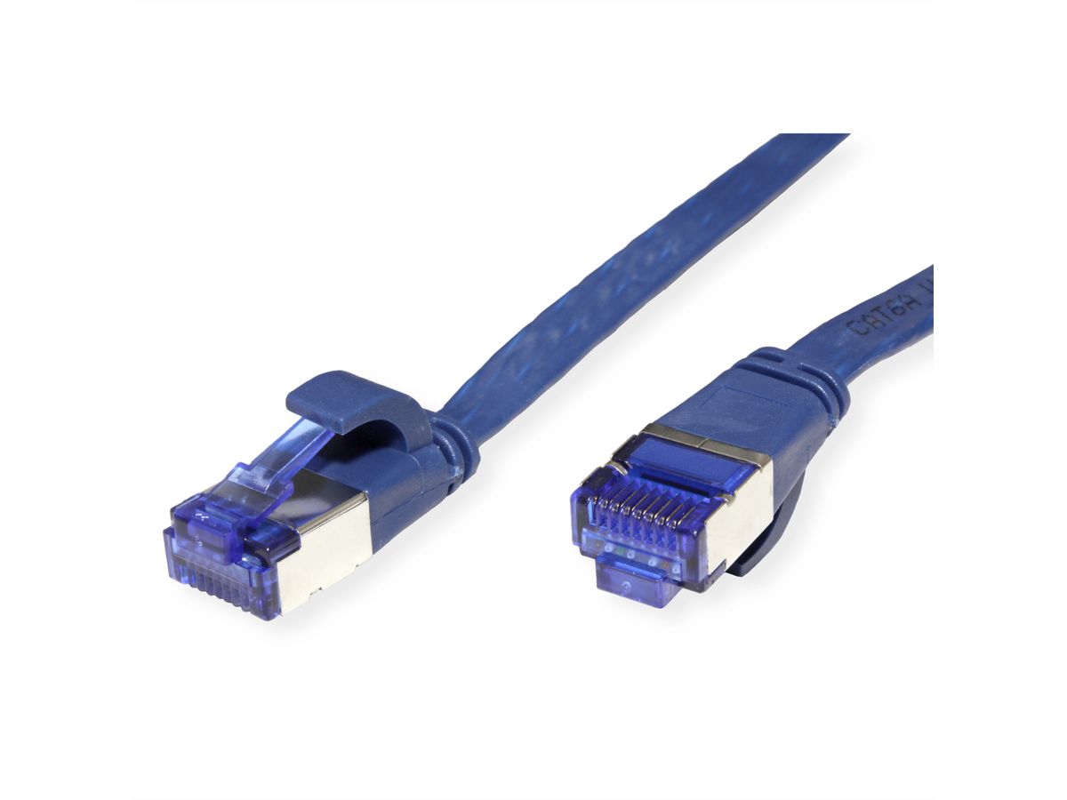 VALUE FTP patchkabel, Cat.6A (Class EA), extra plat, blauw, 2 m