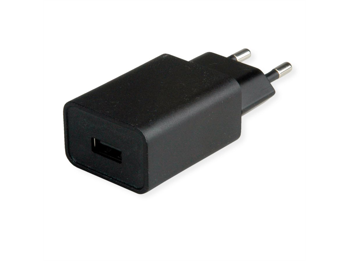 VALUE USB-oplader met eurostekker, 1-poort (Type A), 12W