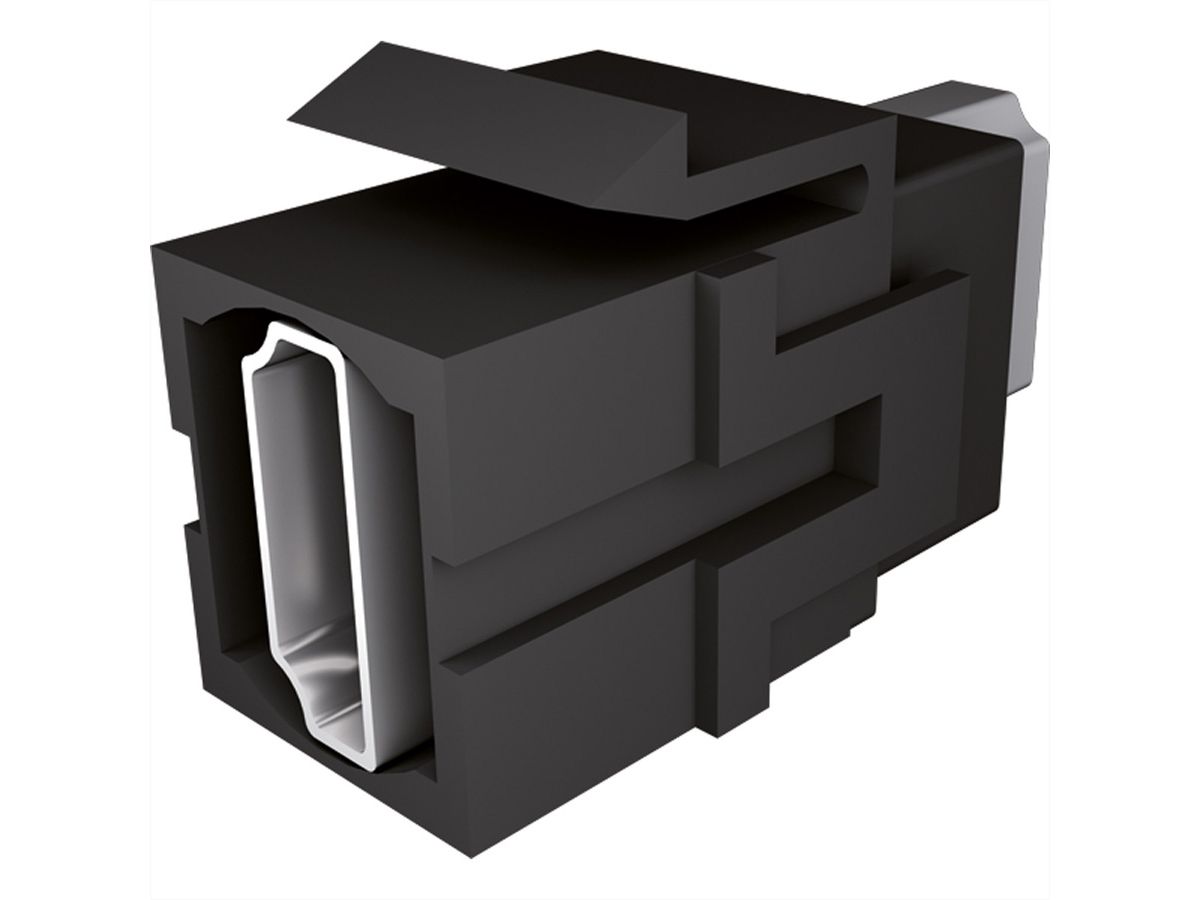 BACHMANN Keystone 4K HDMI UHD coupling socket-socket black