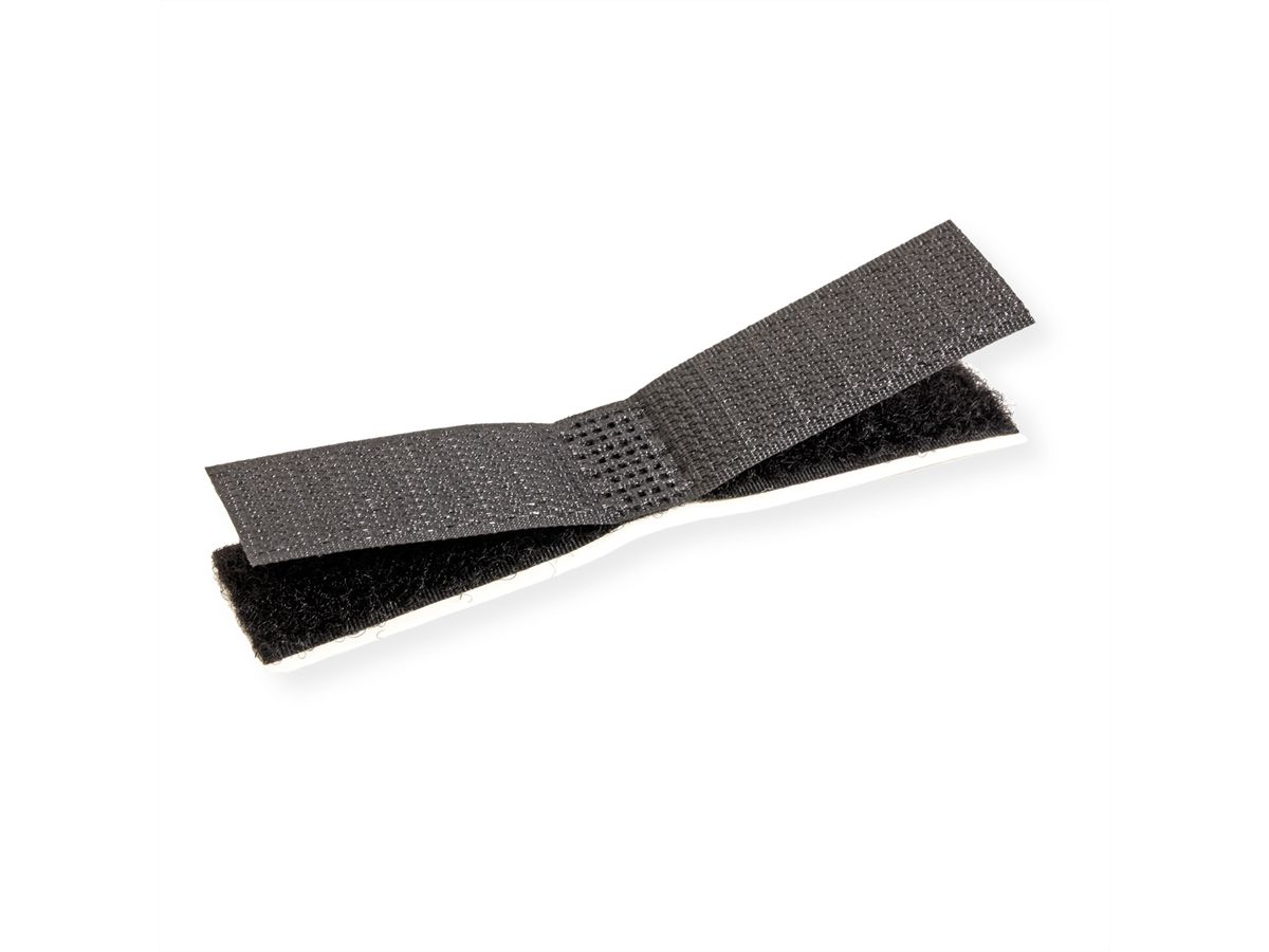 VELCRO® ONE-WRAP® platte kabelwikkel zwart, dubbel, 20 x 100 mm