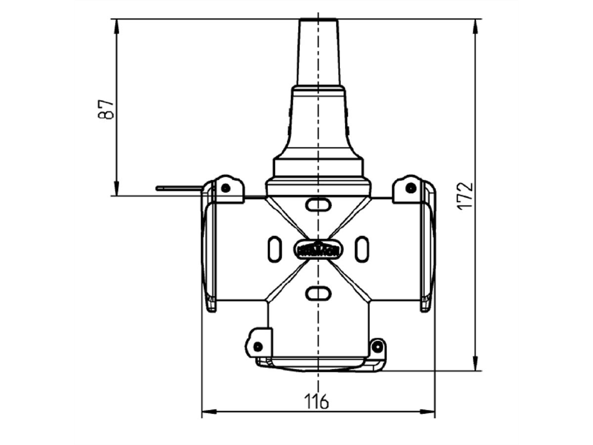 BACHMANN solid rubber earthing contact, 3x coupling black mountable