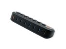 ROLINE USB 3.2 Gen 1 Hub, 7 Ports, USB Type A Connection Cable, with Power Supply, Swappable Buttons