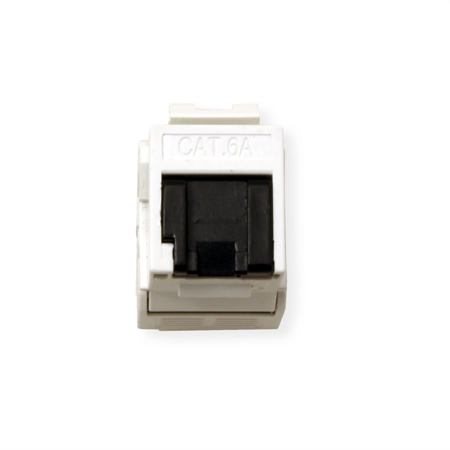 VALUE Cat.6A (Class EA) Keystone, RJ-45, onafgeschermd, zilver, zonder gereedschap, wit