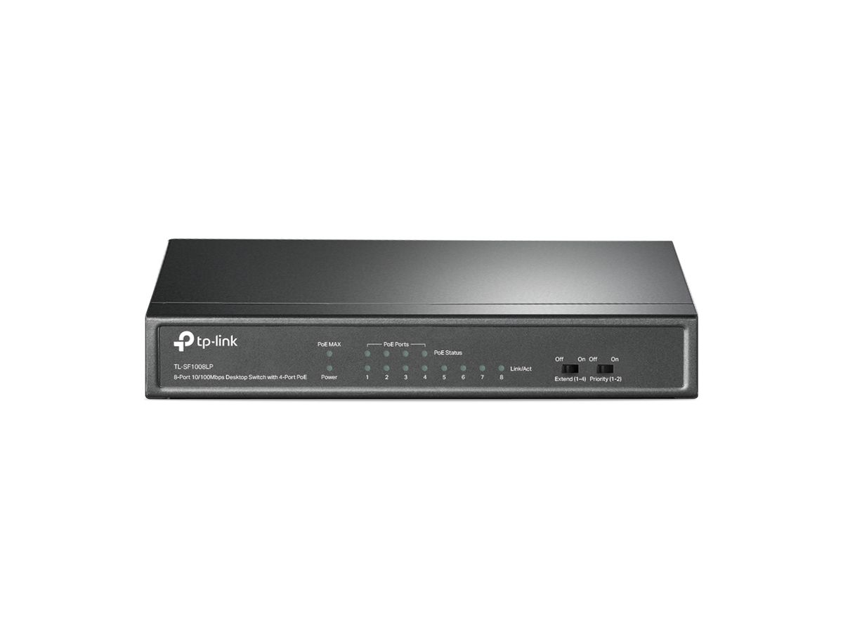 TP-Link TL-SF1008LP network switch Unmanaged Fast Ethernet (10/100) Power over Ethernet (PoE) Black